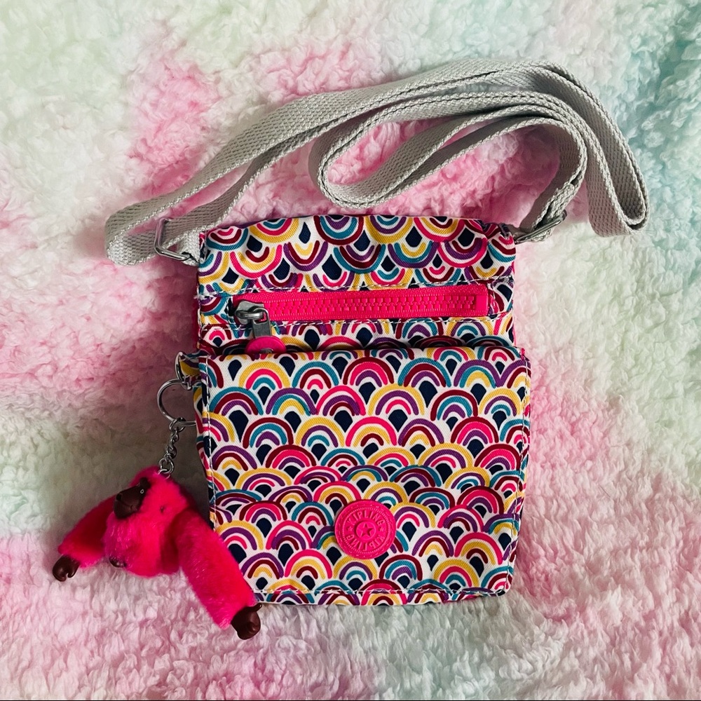 KIPLING Rainbow Eldorado Crossbody Bag - Peacock Prism 🌈